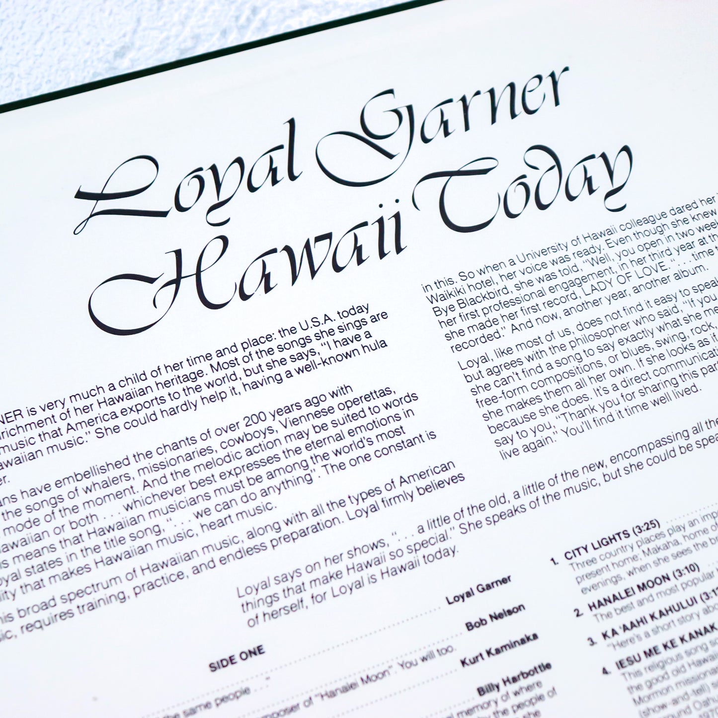 LOYAL GARNER / Hawaii Today
