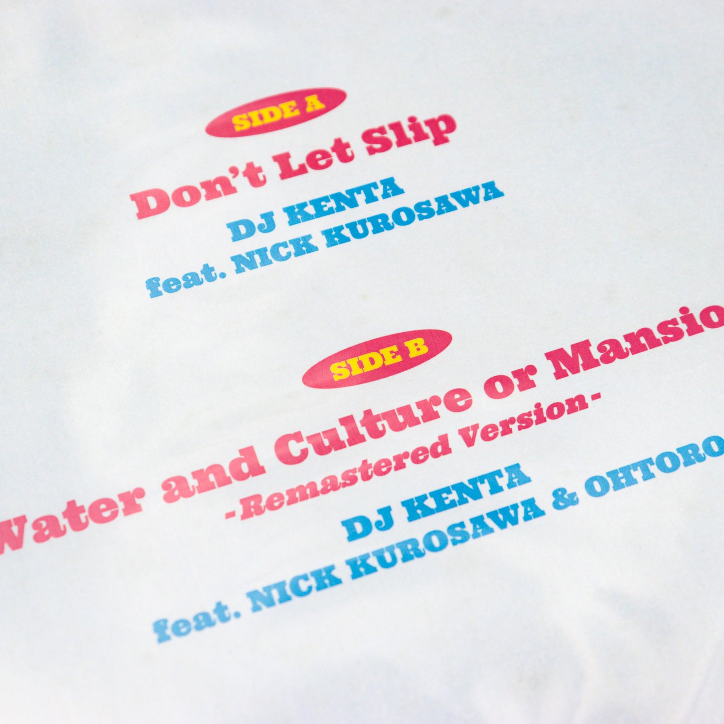 DJ KENTA feat NICK KUROSAWA / Don't Let Slip