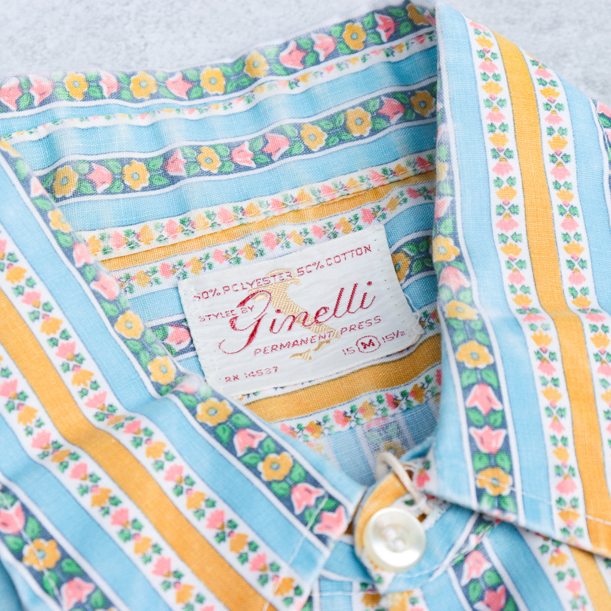 70s Ginelli Flower Printed Shirts