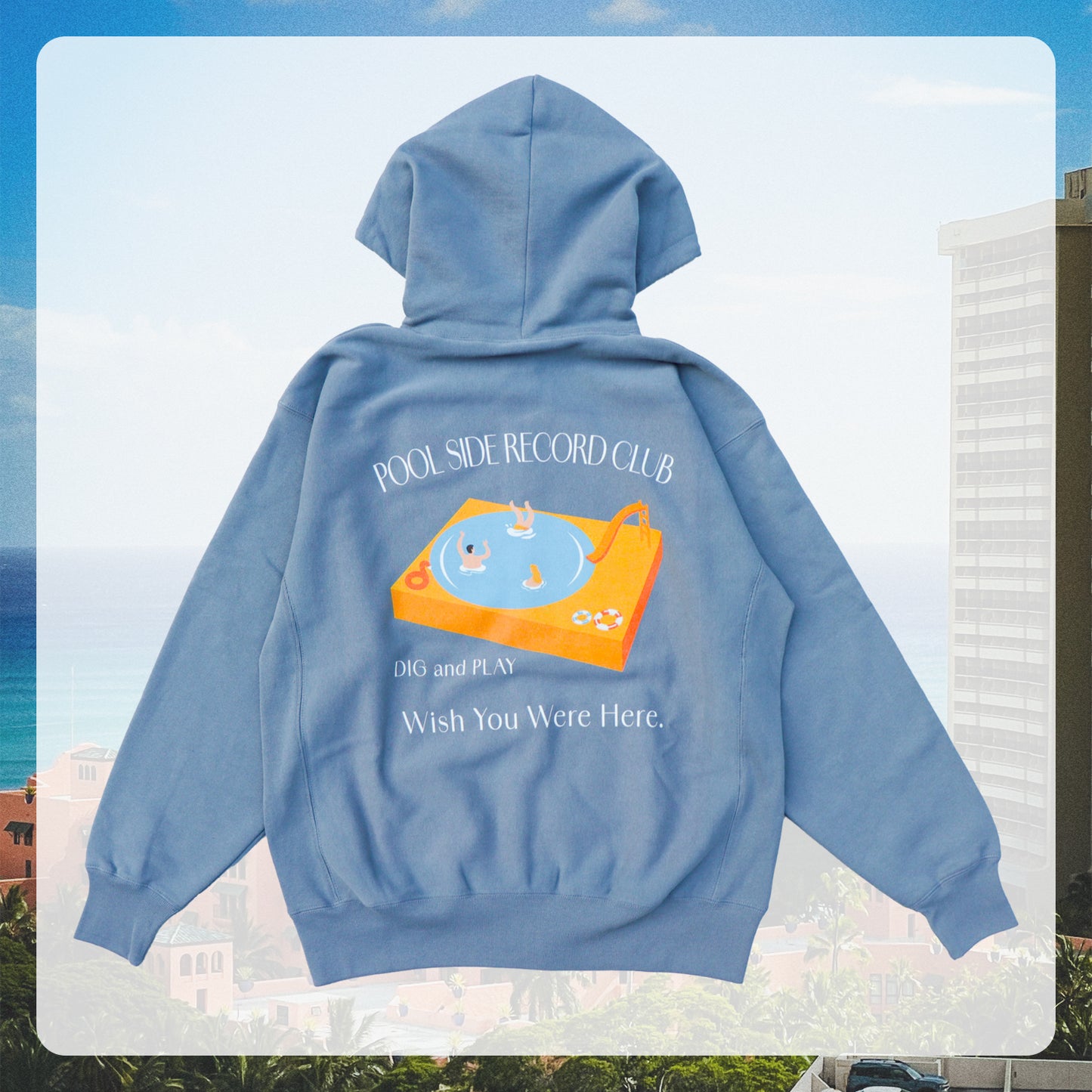 POOL SIDE Record Club Zip Hoodie