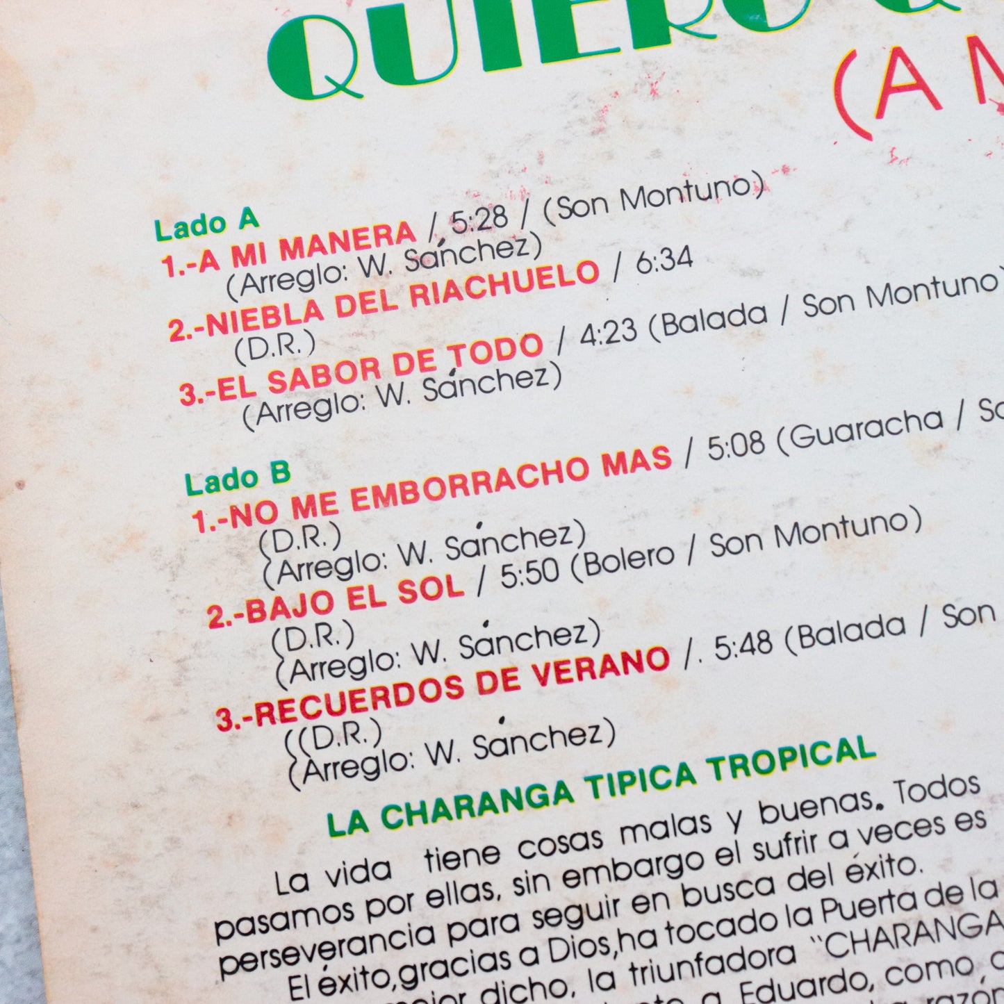 CHARANGA TIPICA TROPICAL / Quiero Que Me Quieras