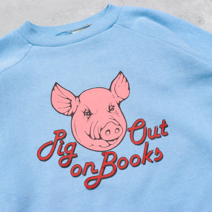 80s Pig Out On Books Sweat