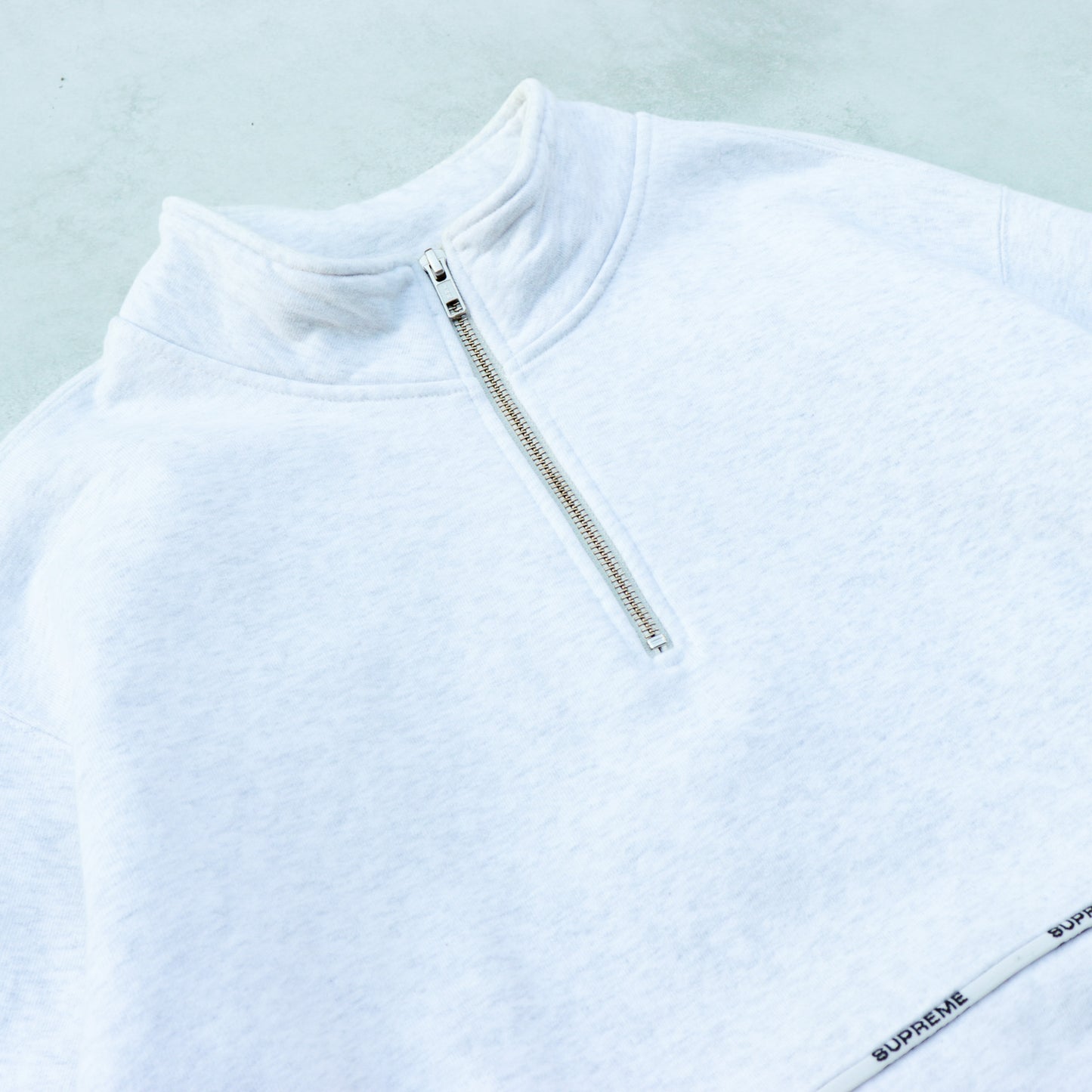 18SS Supreme Half Zip Sweat