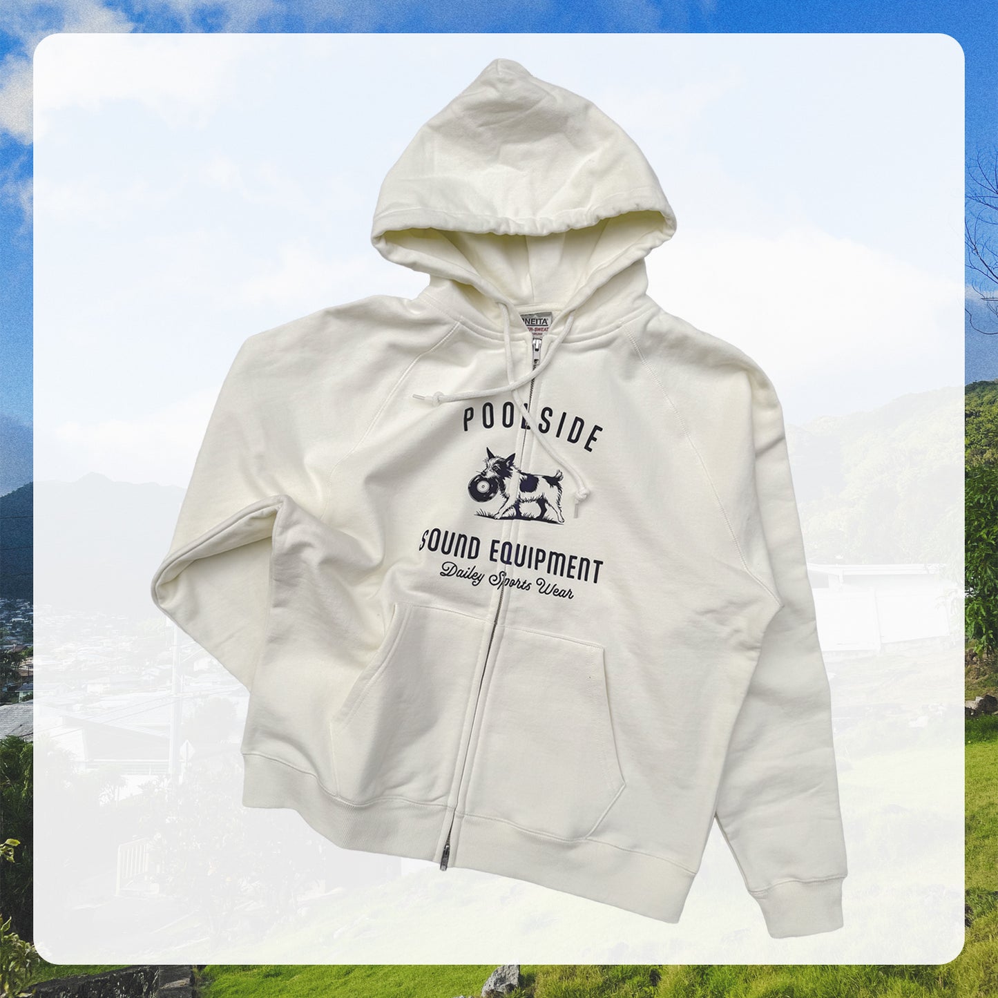 POOL SIDE Record Dogs Zip Hoodie