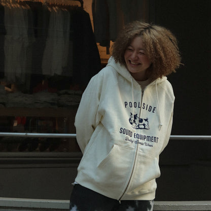 POOL SIDE Record Dogs Zip Hoodie