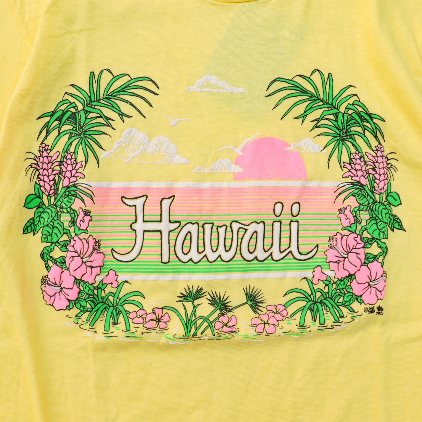 Flocky Printed Hawaii Tee(Dead Stock)