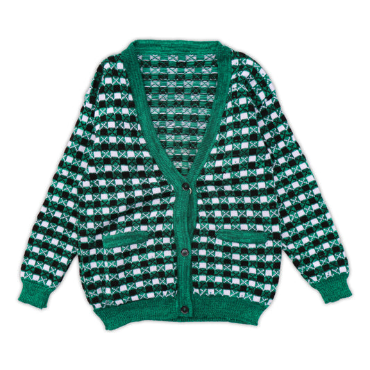 Knit Check Cardigan