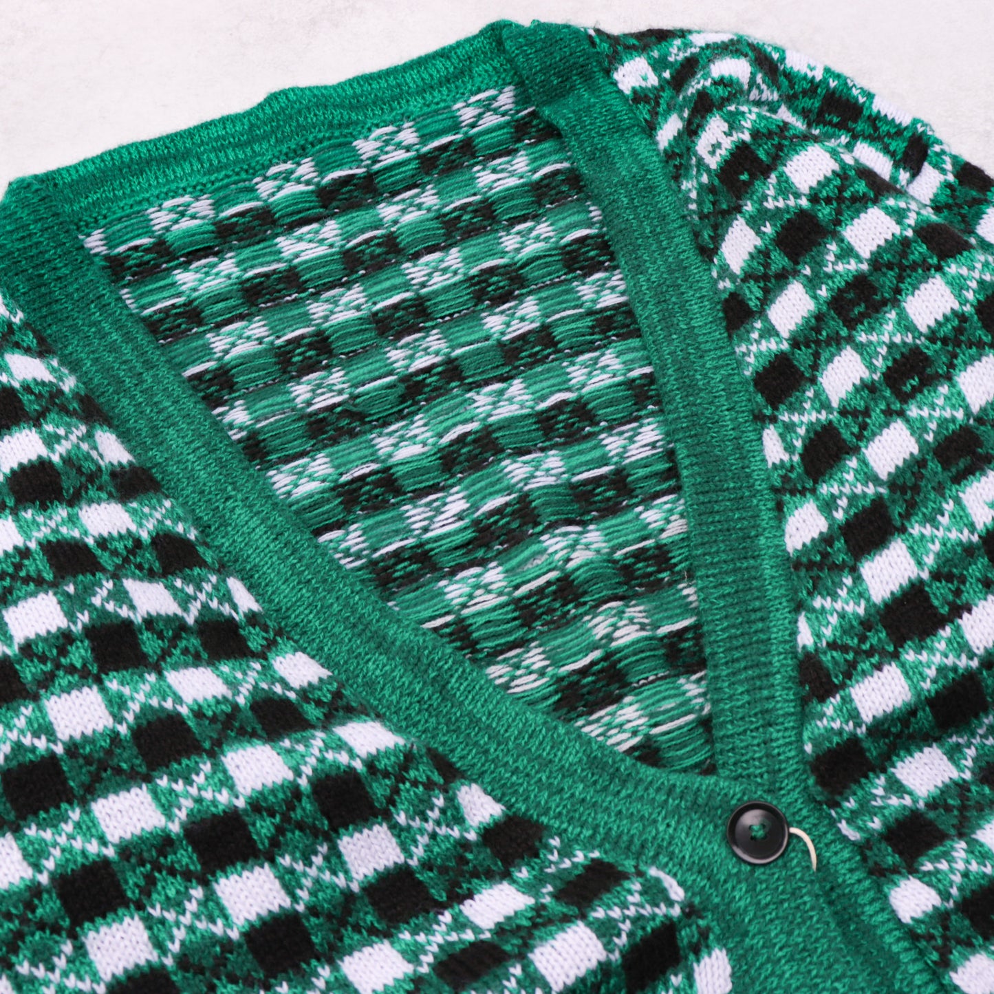 Knit Check Cardigan