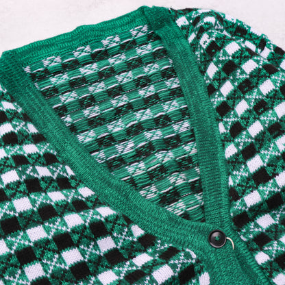 Knit Check Cardigan