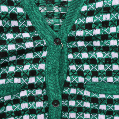 Knit Check Cardigan