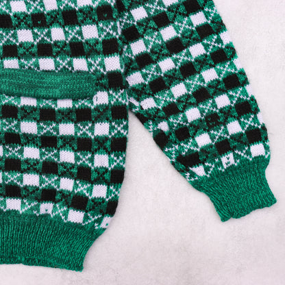 Knit Check Cardigan