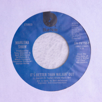 MARLENA SHAW / It’s Better Than Walkin’ Out