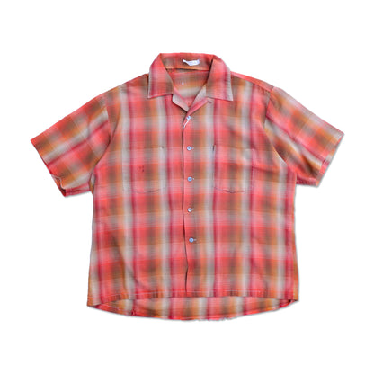 70s Ombre Check S/S Open Collar Shirts