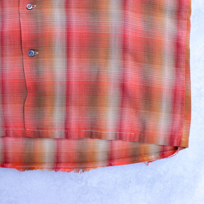 70s Ombre Check S/S Open Collar Shirts