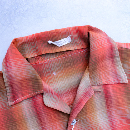 70s Ombre Check S/S Open Collar Shirts
