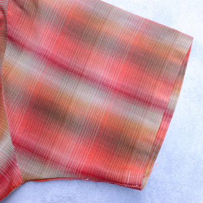 70s Ombre Check S/S Open Collar Shirts