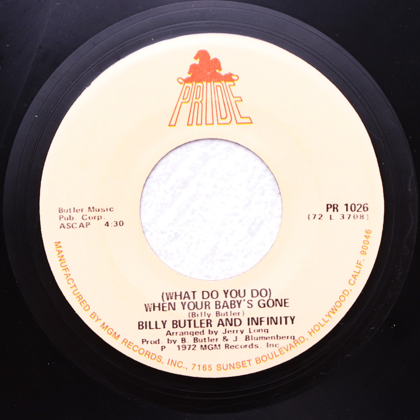 BILLY BUTLER AND INFINITY / When Your Baby's Gone