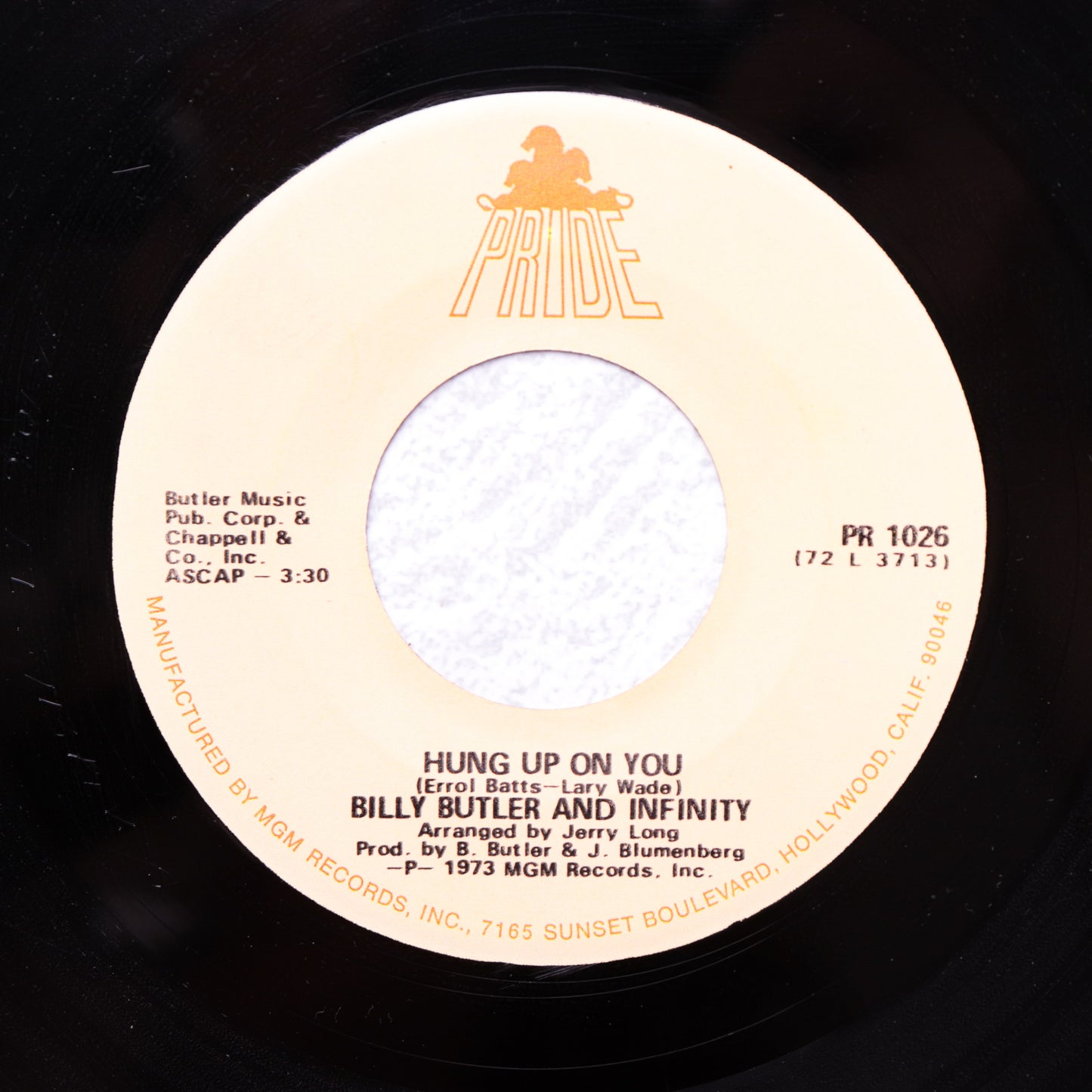BILLY BUTLER AND INFINITY / When Your Baby's Gone