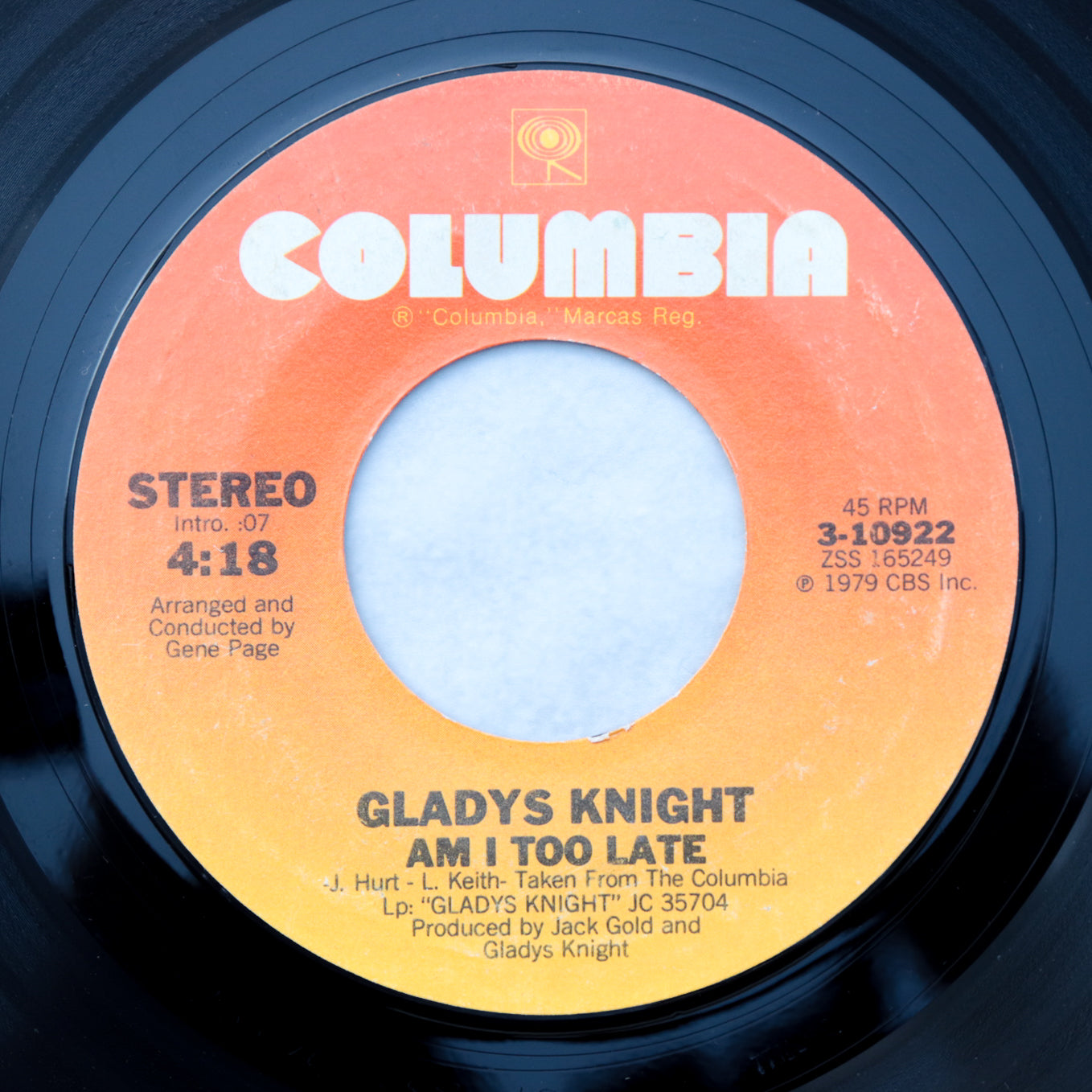 GLADYS KNIGHT / Am I Too Late