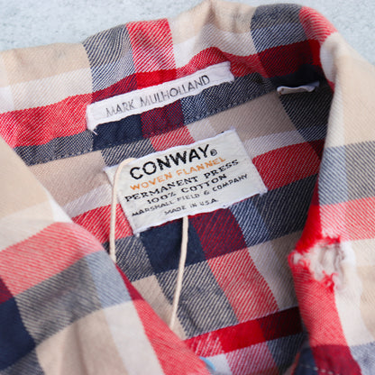 70s CONWAY Check Flannel Shirts