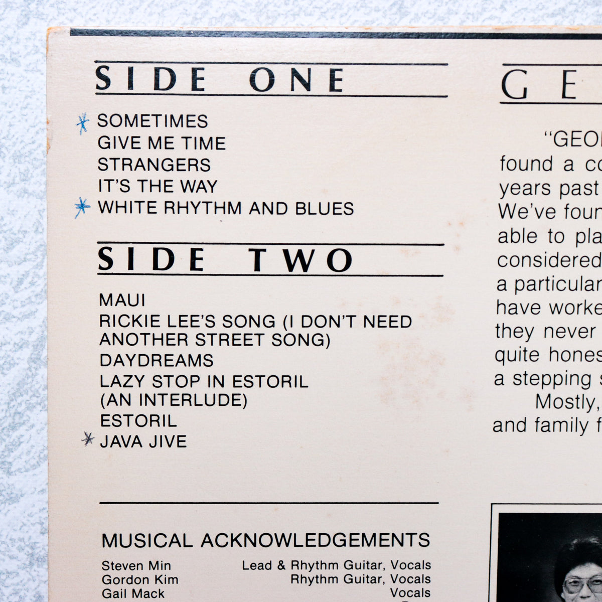 GEORGE STREET / Living On Daydreams