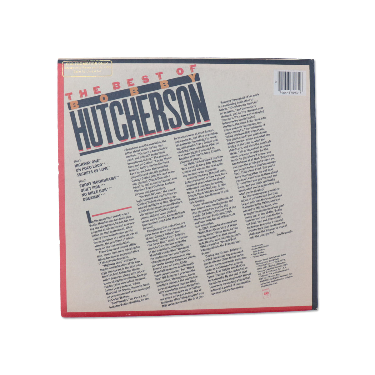 BOBBY HUTCHERSON / The Best Of Bobby Hutcherson