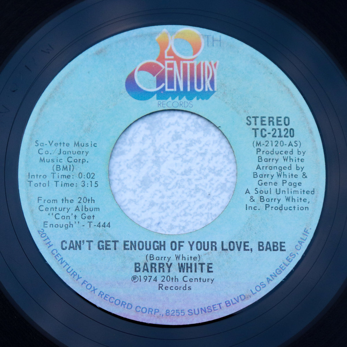 BARRY WHITE / Can't Get Enough Of Your Love